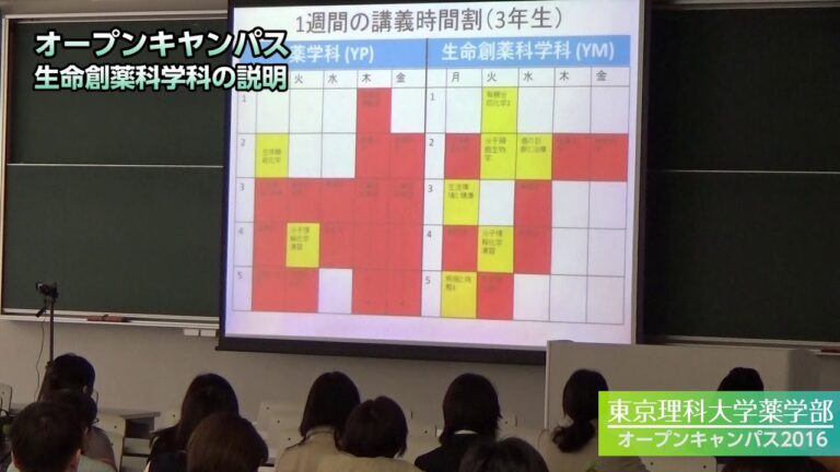 東京薬科大学の効率的な時間割の作成法