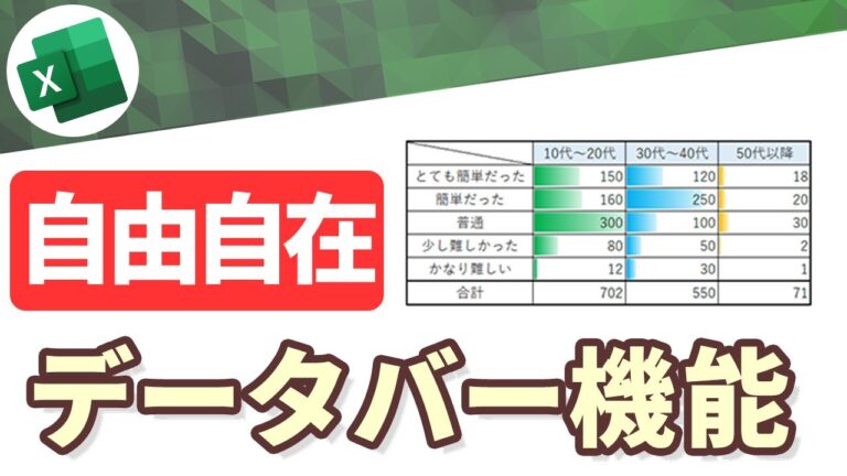 Excelのデータバーを使ったパーセント表示の最適化