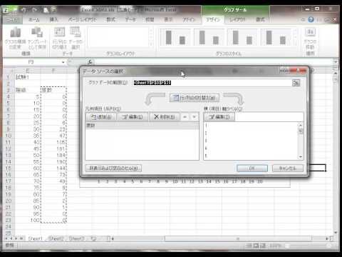 Excelの横軸に数字を設定する方法