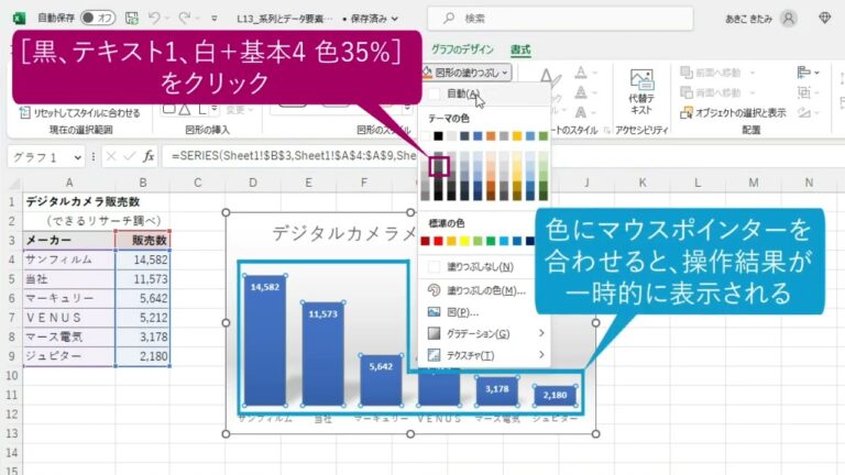 エクセルでのグラフ色分け条件設定ガイド