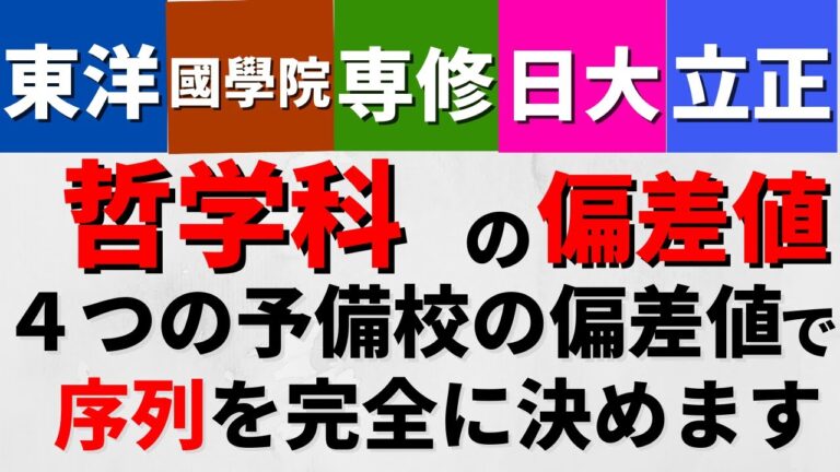 東洋大学哲学科の偏差値分析
