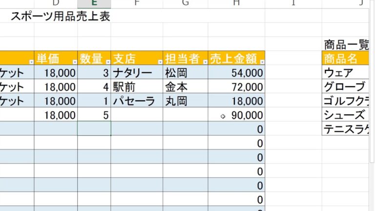 エクセルでの入力自動計算の活用法
