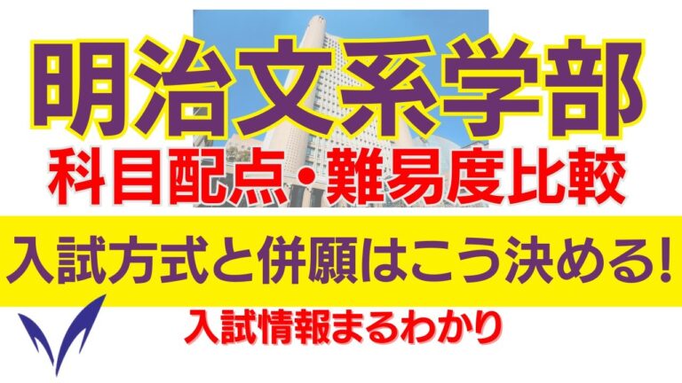 明治大学法学部入試科目の徹底ガイド