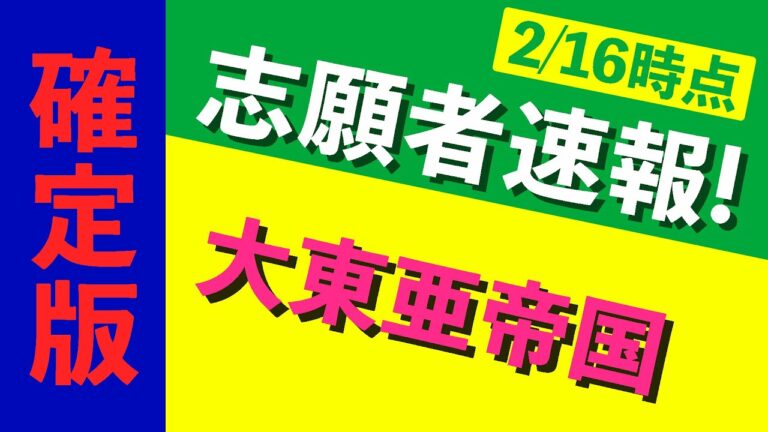 東京経済大学志願者速報
