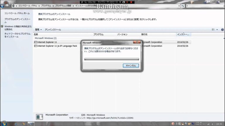 インターネットエクスプローラーのダウングレード方法